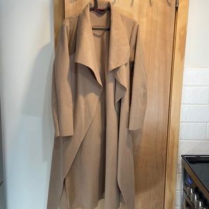 Boohoo camel belted duster